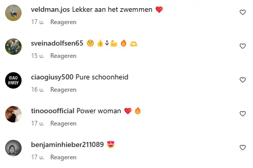 reacties onder post