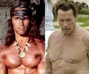 arnold schwarzenegger then now