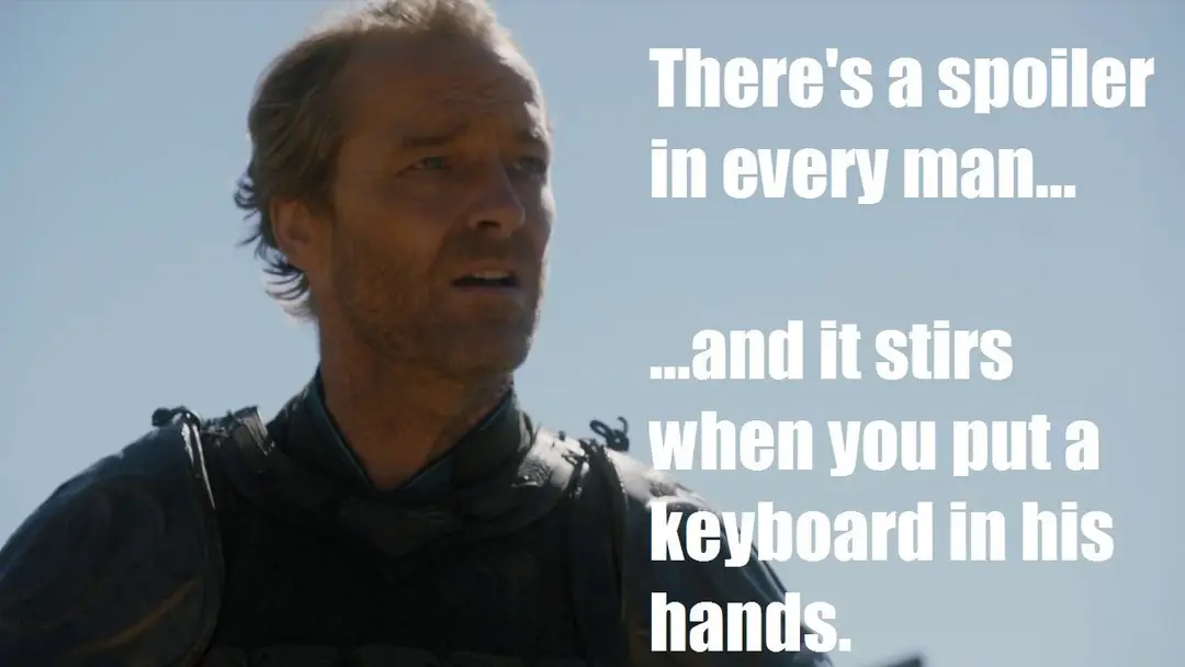 game of thrones spoilers meme
