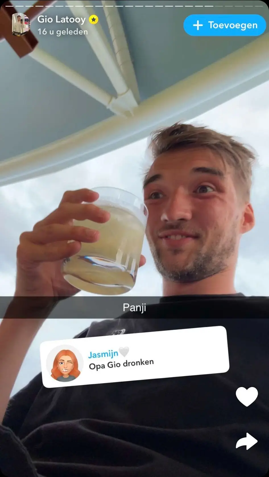 Gio Latooy dronken