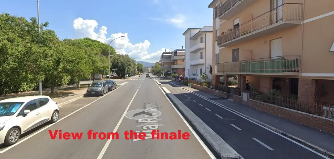 Bild Zielbereich gerade breite Straße<br>