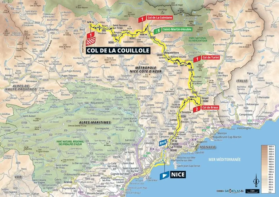 Karte Tour de France 2024 Etappe 20