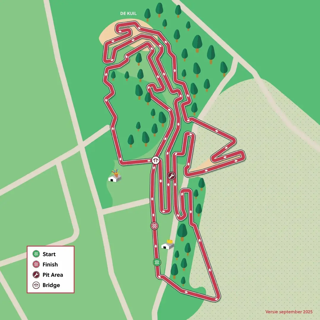 Streckenkarte des Cyclocross-Weltcups Zonhoven 2026