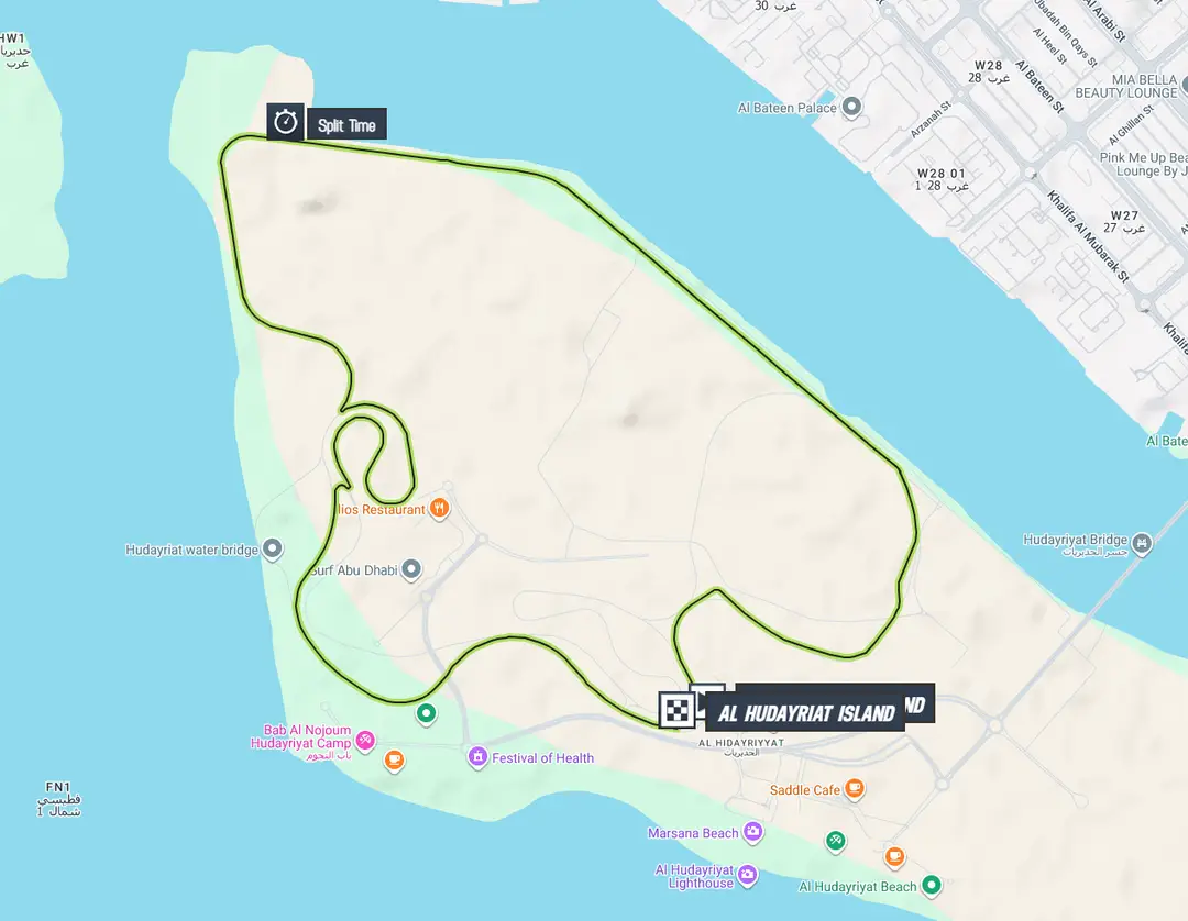 Karte der 2. Etappe der UAE Tour 2026