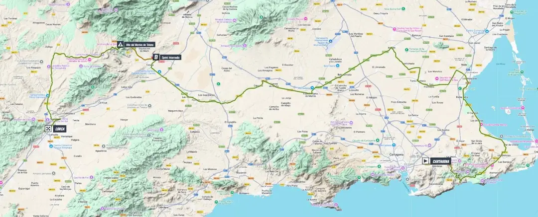 Karte der 11. Etappe der Vuelta a España 2026