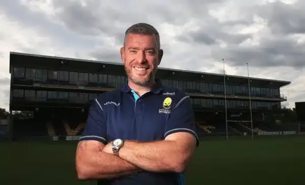 WORCESTER, ENGLAND - SEPTEMBER 23: Dean Ryan, Director of Rugby of Worcester Warriors poses for a portrait at the photocall held at Sixways Stadium on September 23, 2015 in Worcester, England. (Photo by Matthew Lewis/Getty Images)