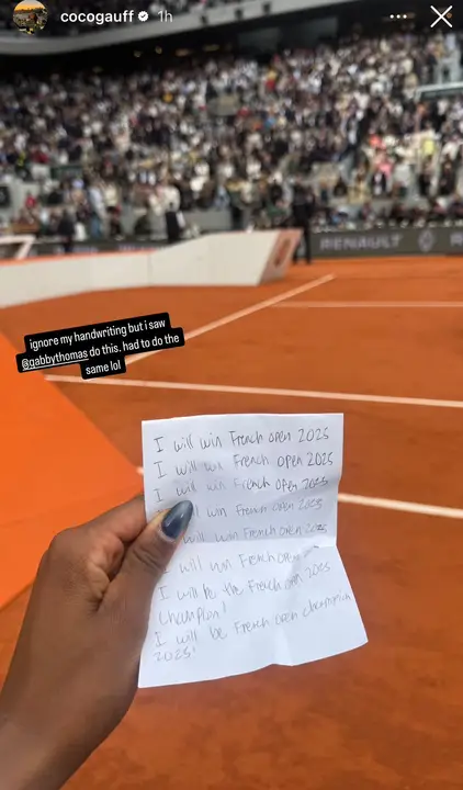 *Coco Gauff's Instagram stories