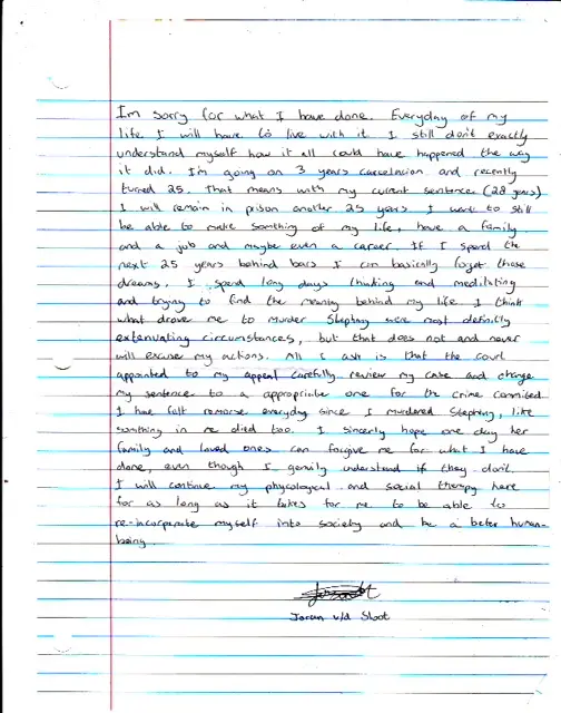brief joran van der sloot