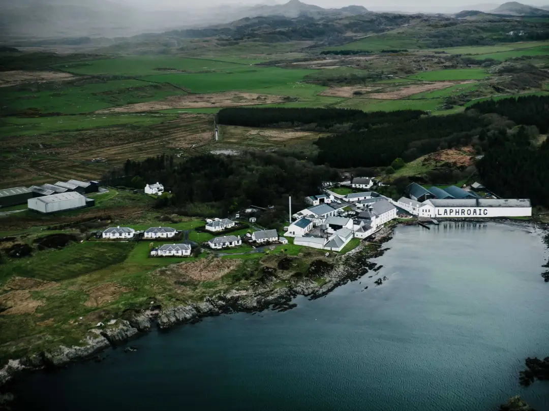 The Laphroaig Distillery from above - Photo: Laphroaig