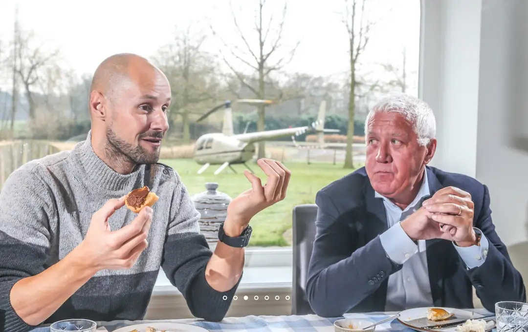 Patrick Lefevere landt met zijn helikopter in de tuin van Boonen.