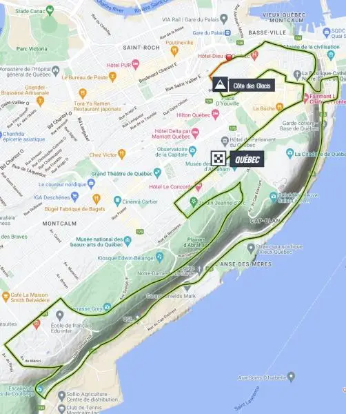 Kaart GP de Québec 2024