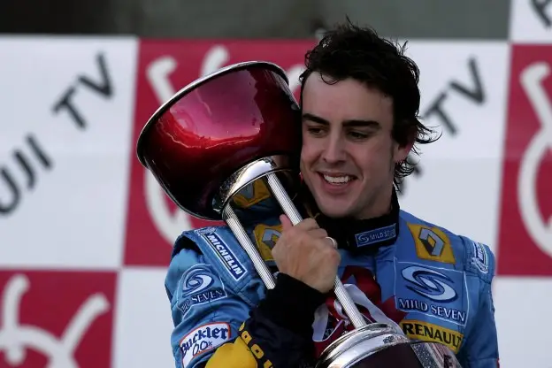 Alonso werd wereldkampioen in 2005 en 2006.