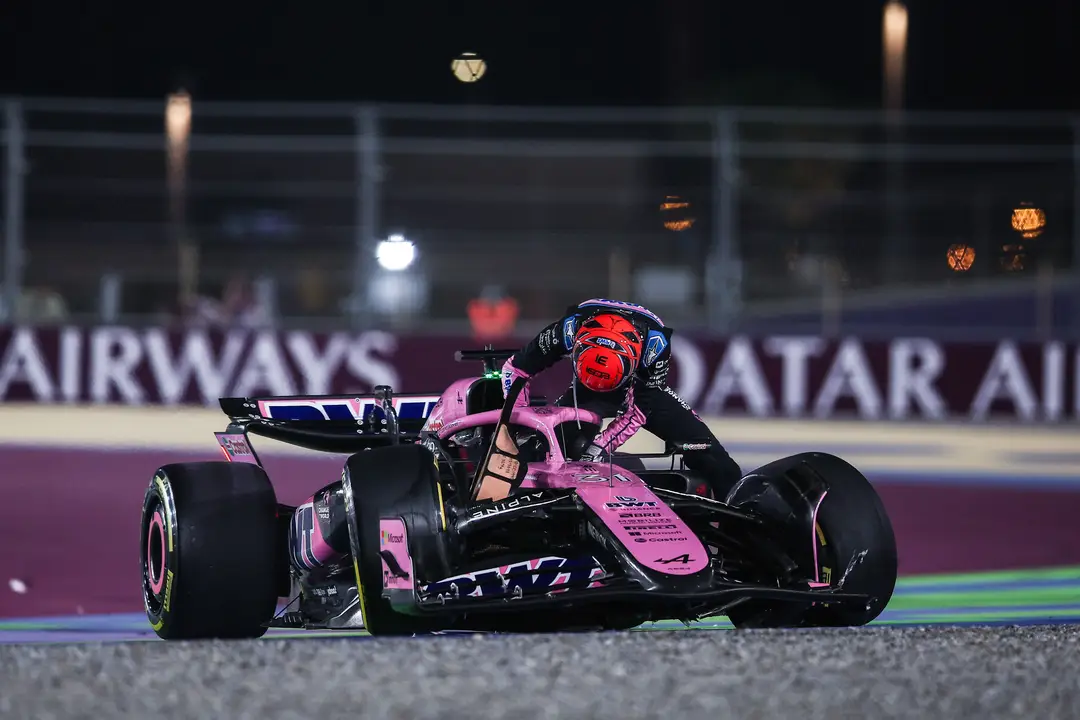 <i>Esteban Ocon viel uit door toedoen van Nico Hülkenberg, die niet bestraft werd.</i>