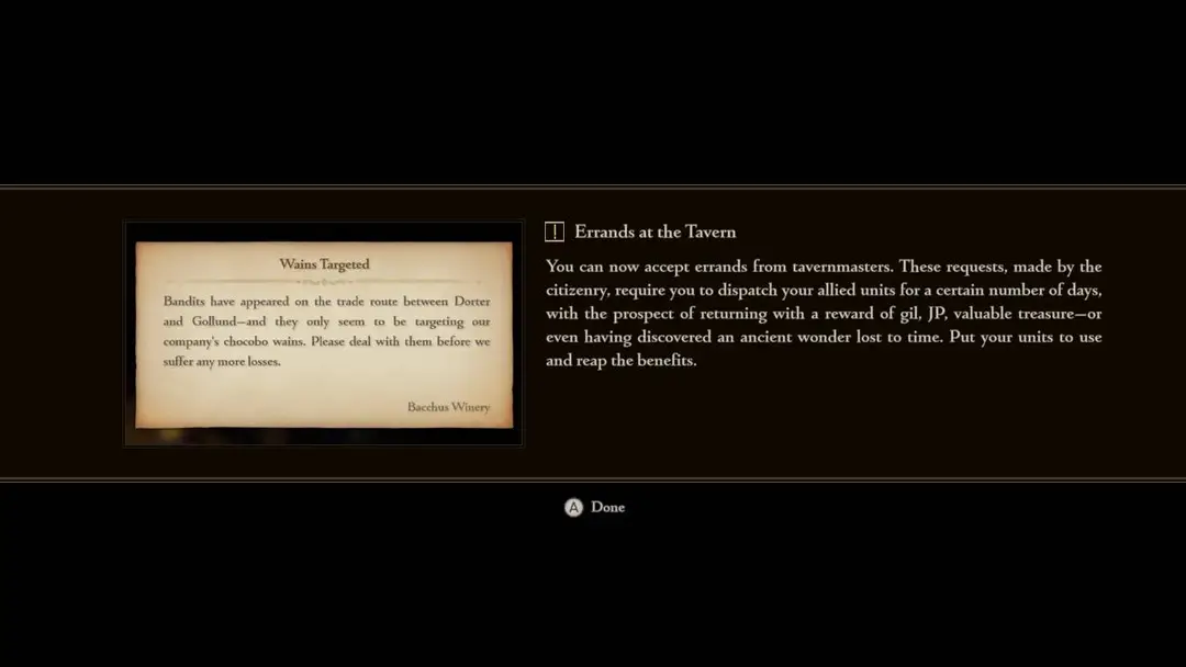 Final Fantasy Tactics the Ivalice Chronicles Uitlegscherm