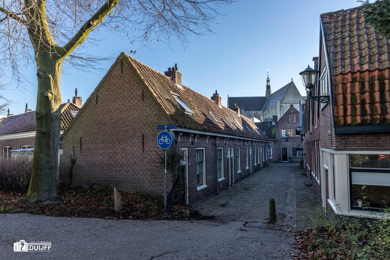 grote kerk achter huizen