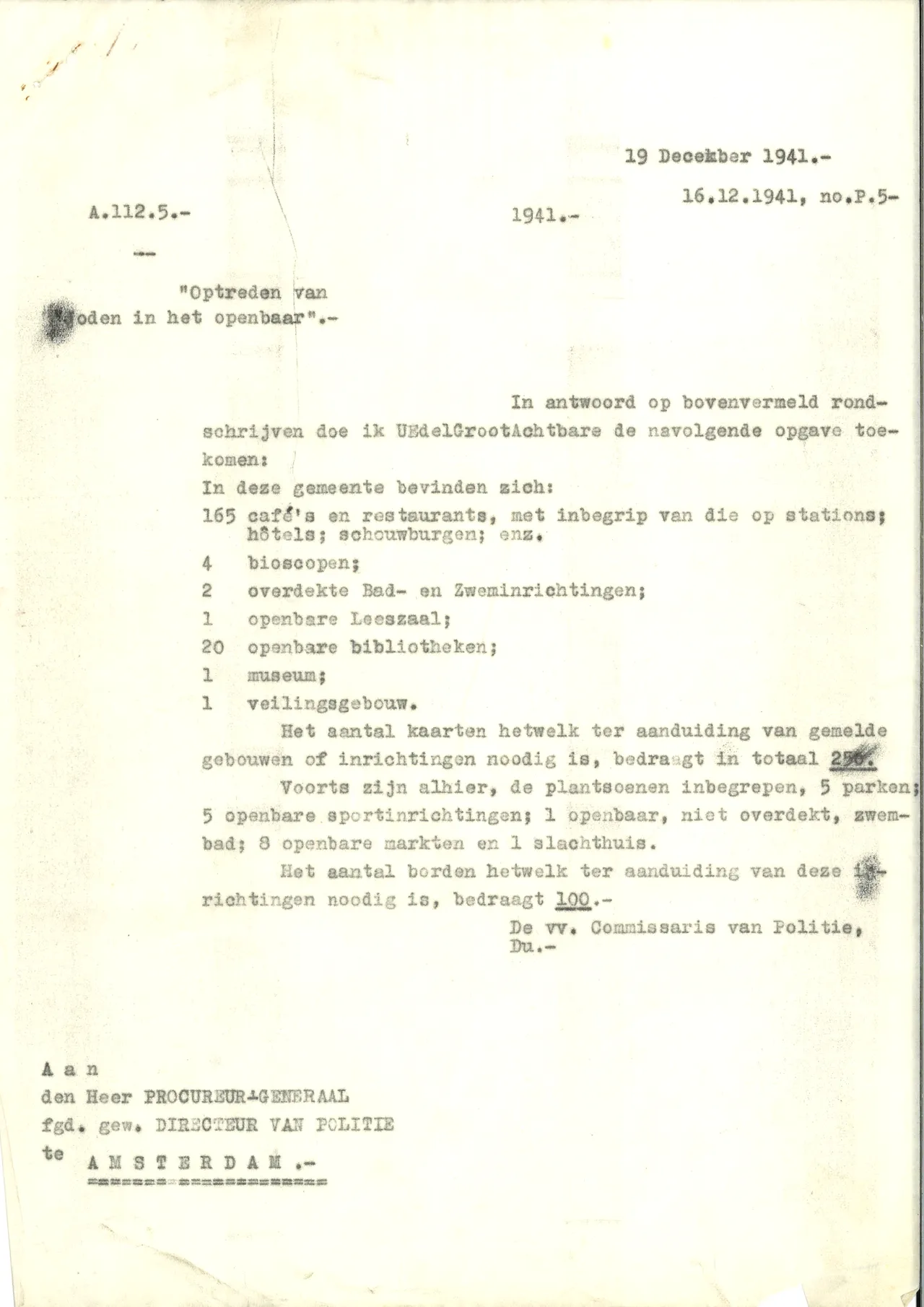 pb raa openbaarheidsdag afb 1 voor joden verboden