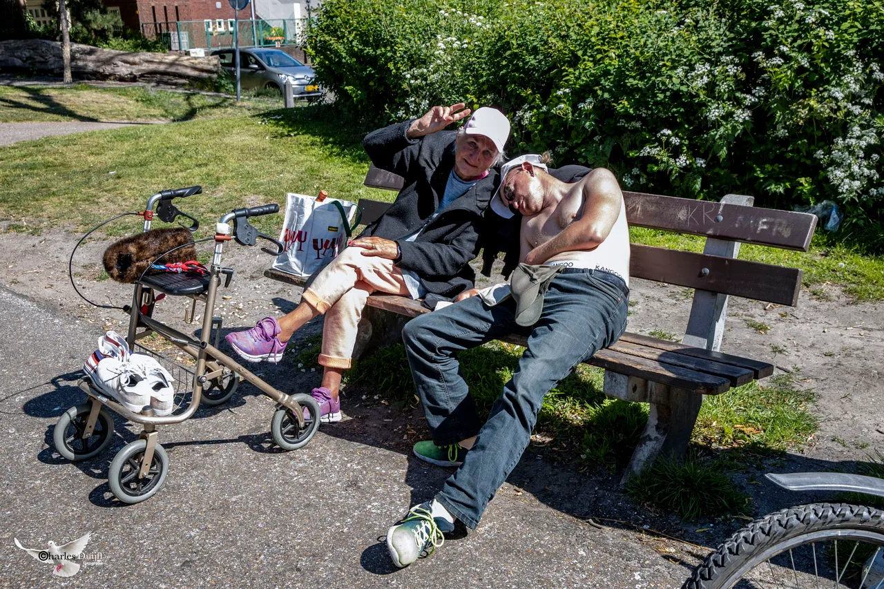 slaper op bank