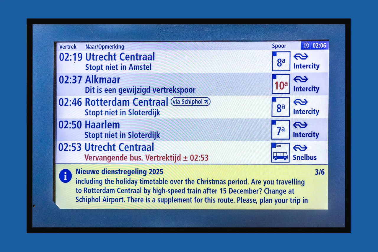 tijdaanduiding ns