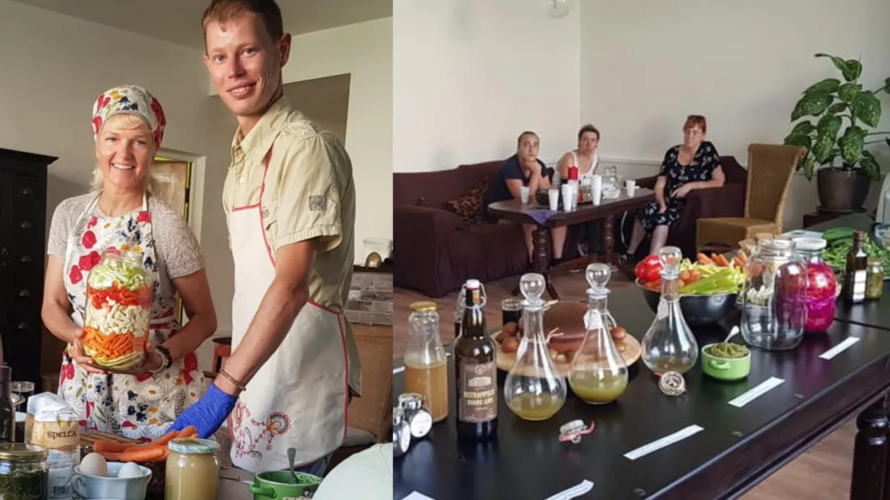 1 jurate marciulaitiene ir eimantas stoskus veda rauginimo seminara teviskes namu bendruomeneje scaled