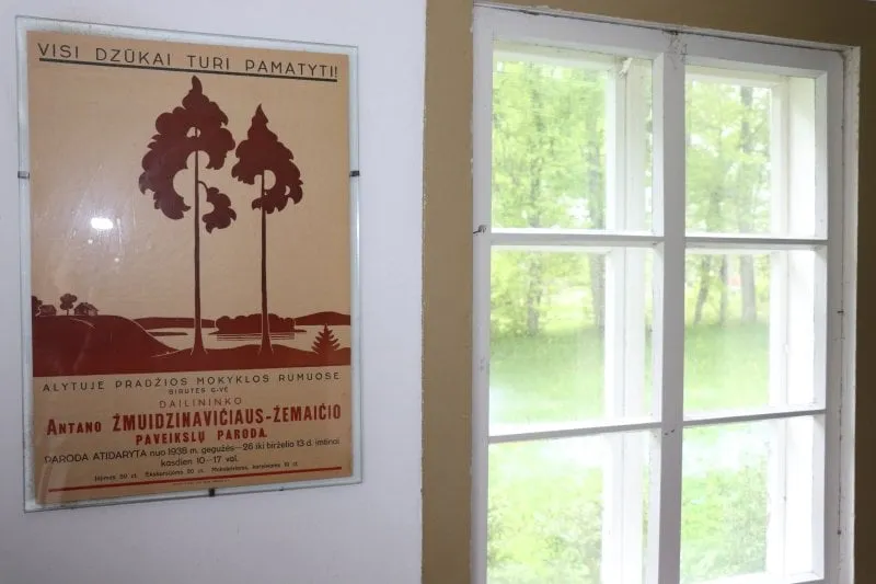 1938 m plakatas kvieciantis aplankyti antano zmuidzinaviciaus paveikslu paroda1