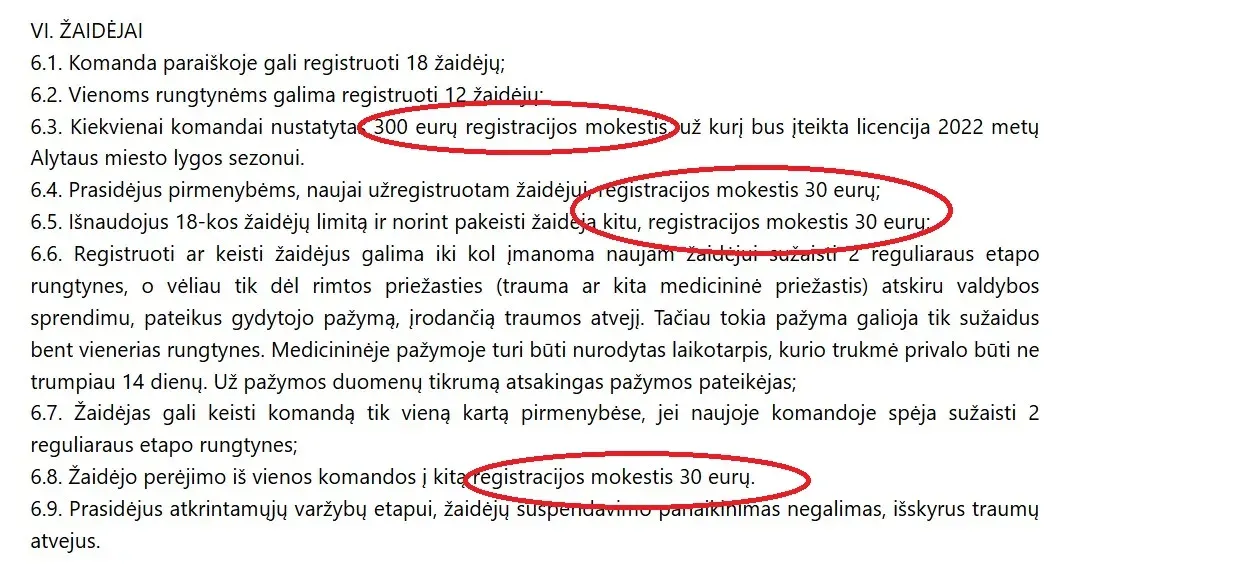 alytaus krepsinio lygos registracijos mokesciai jpg
