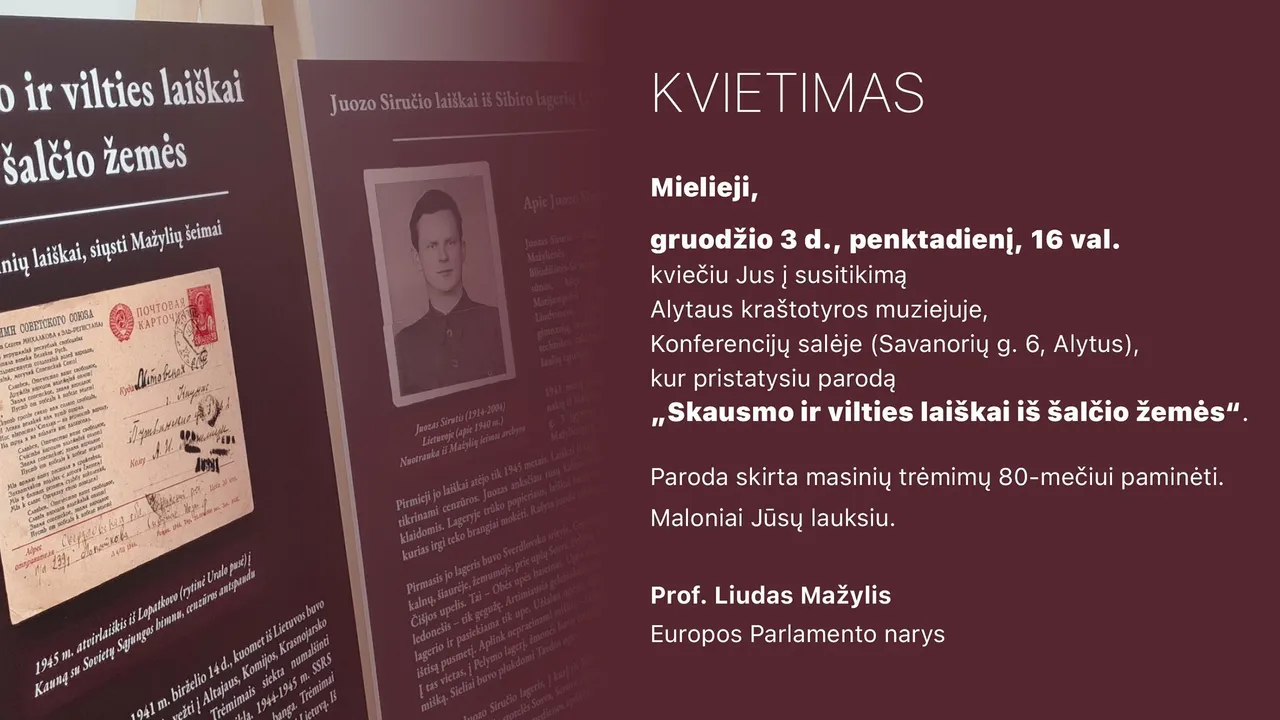 liudo mazylio kvietimas i paroda alytuje