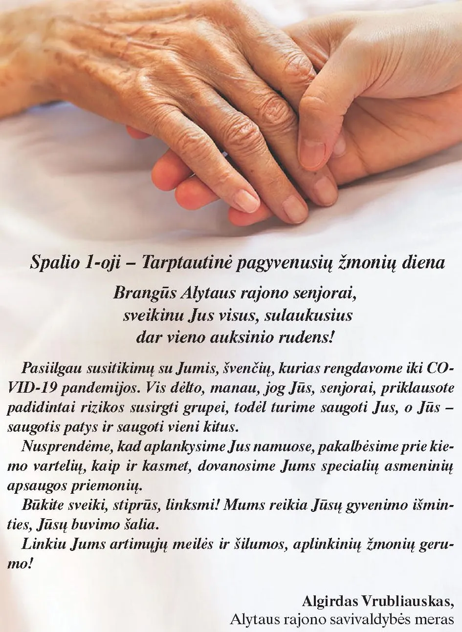 pagyvenusiu zmoniu diena2021 sveikinimas