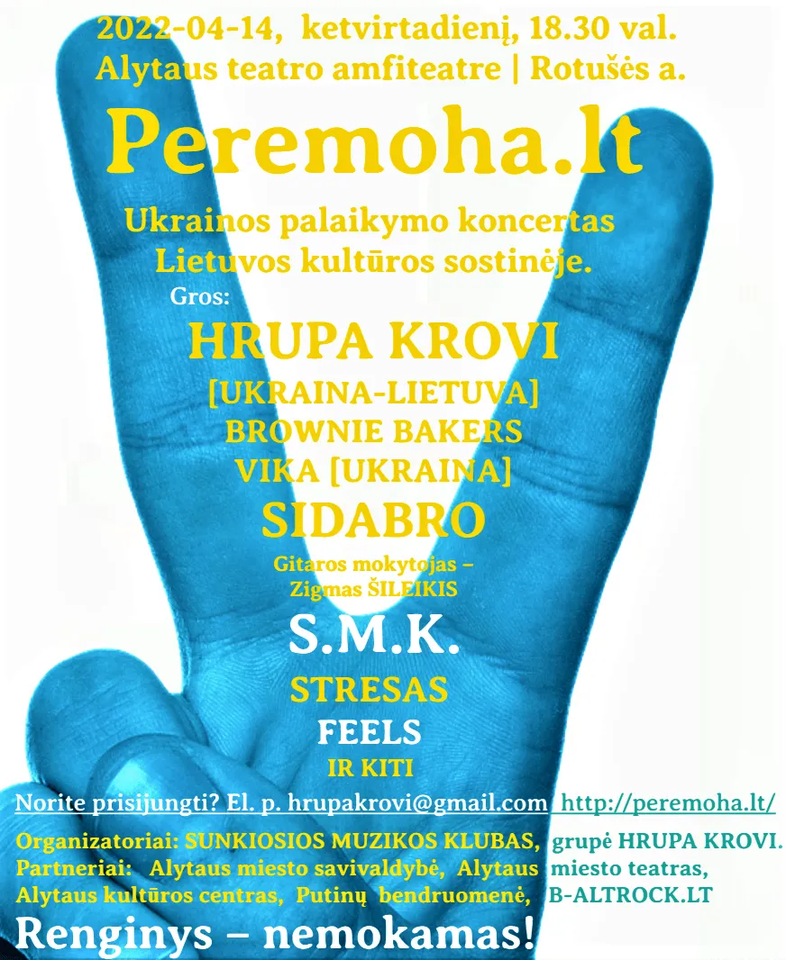 peremohalt koncertas ukrainai alytuje 2022 04 14