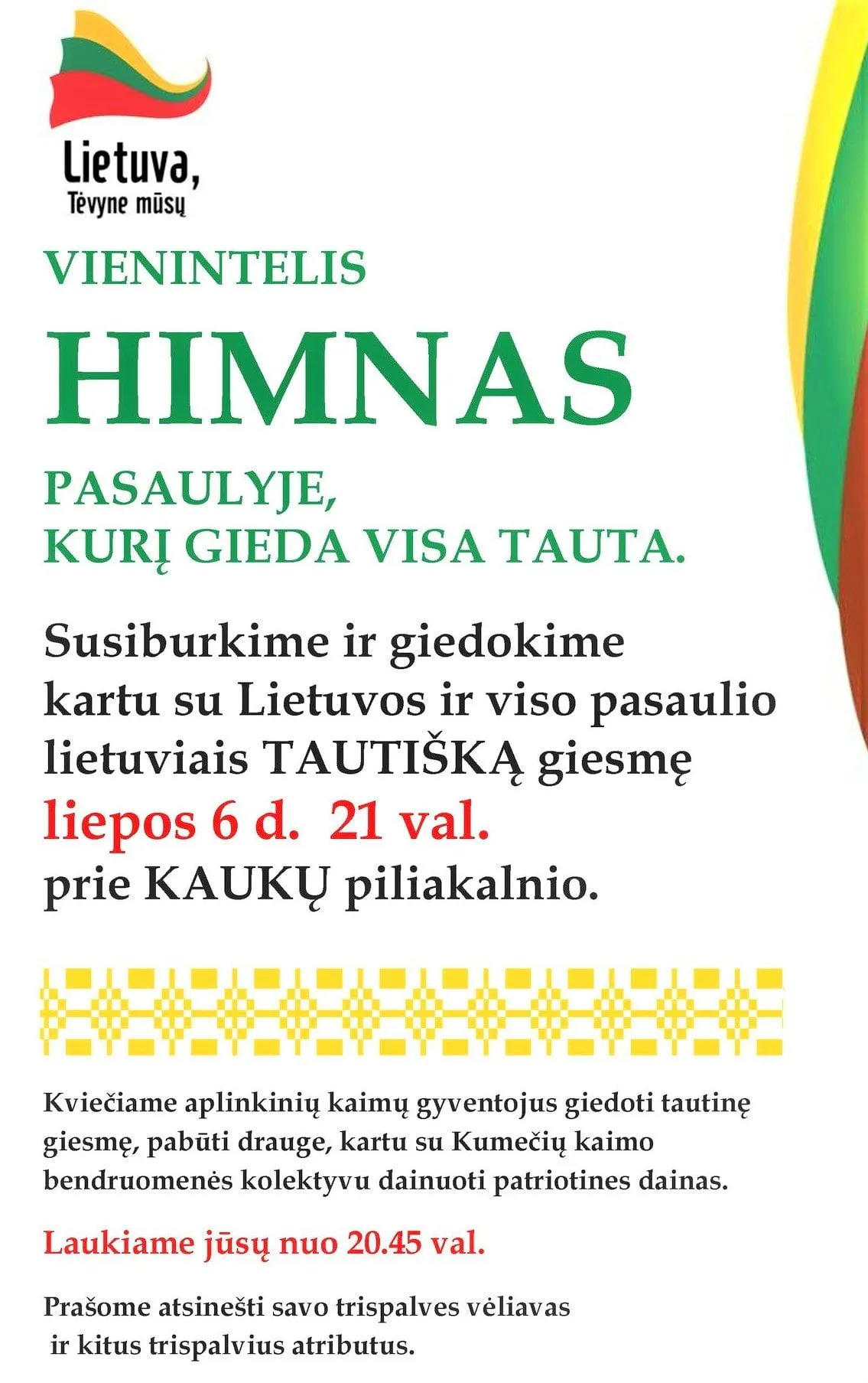 renhimno giedojimo plakatas 37304s