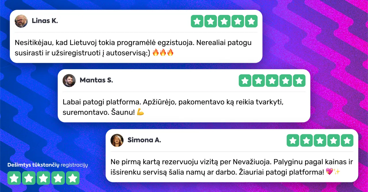 klientu atsiliepimai