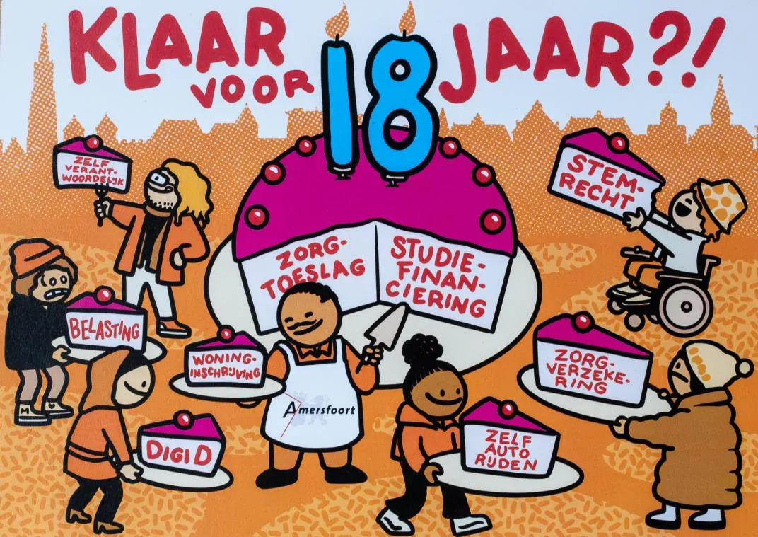 klaar voor 18 kaart