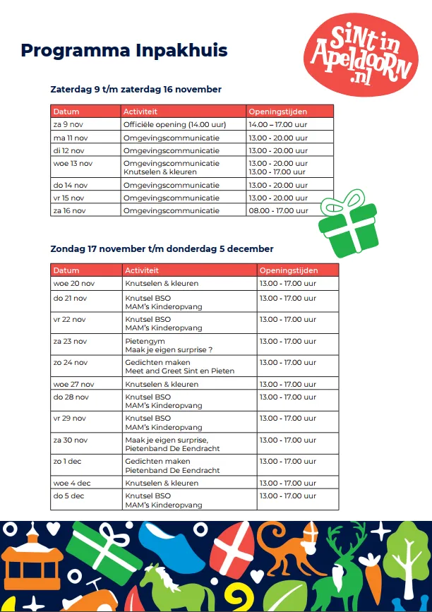 programma inpakhuis