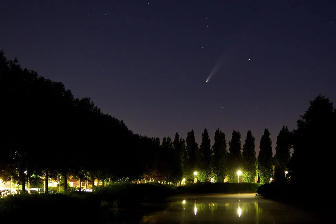 Foto: Hans.komeet Neowise juli 2020<br>
