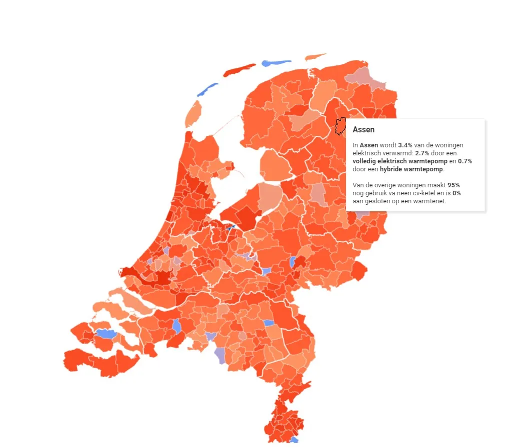 assen woningen elektrisch verwarmd slimster