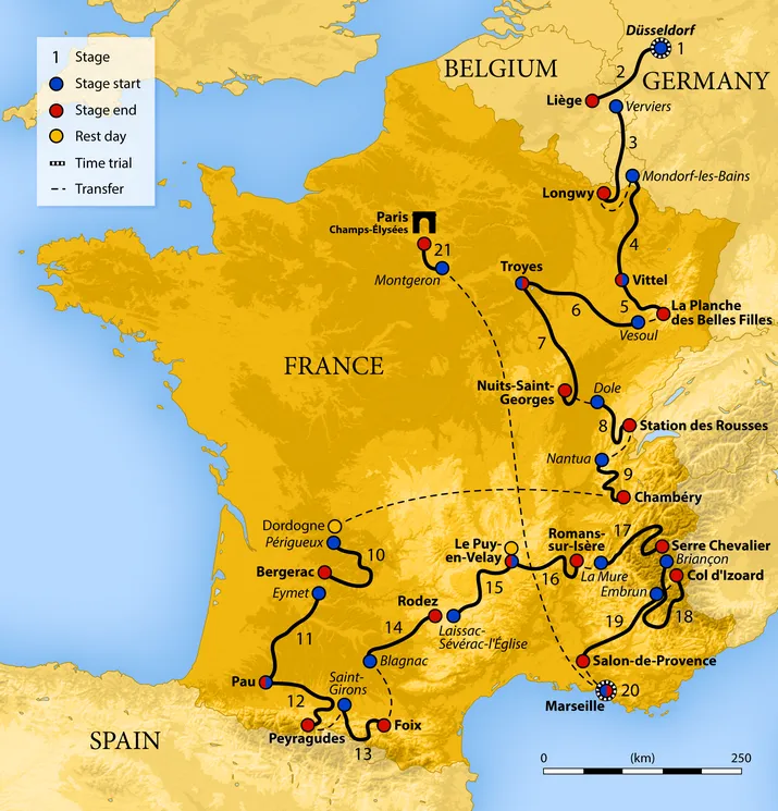 2017 tour de france map wiki