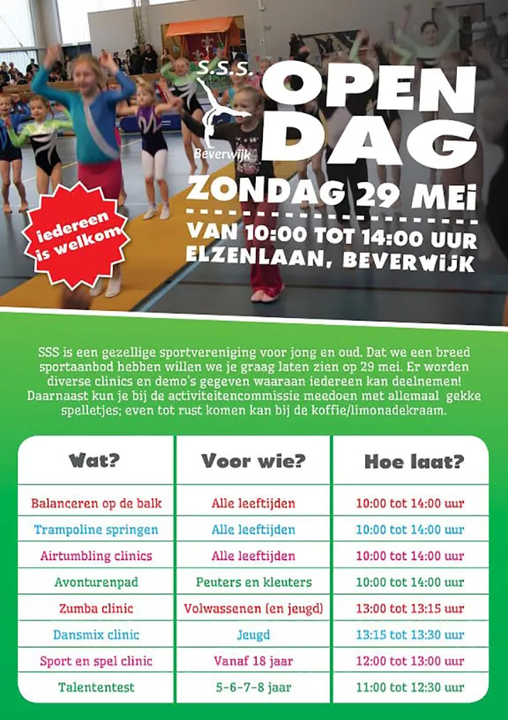 affiche open dag sss