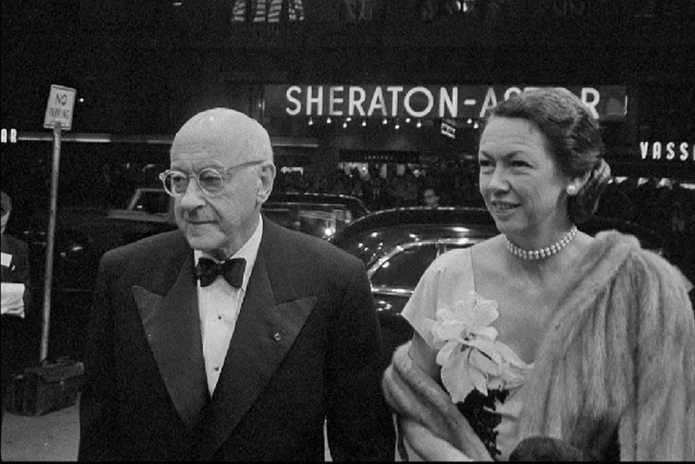 cecil b demille and cecilia demille harper at the new york premiere of the ten commandments
