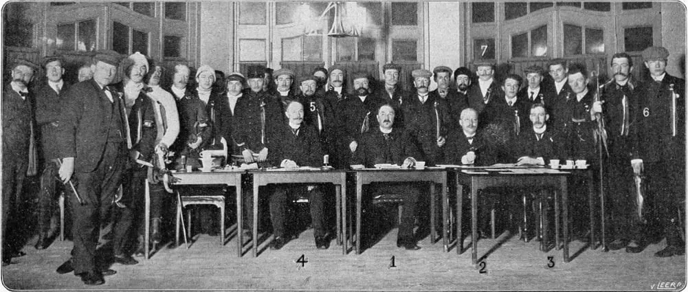 deelnemers aan de eerste elfstedentocht 1909