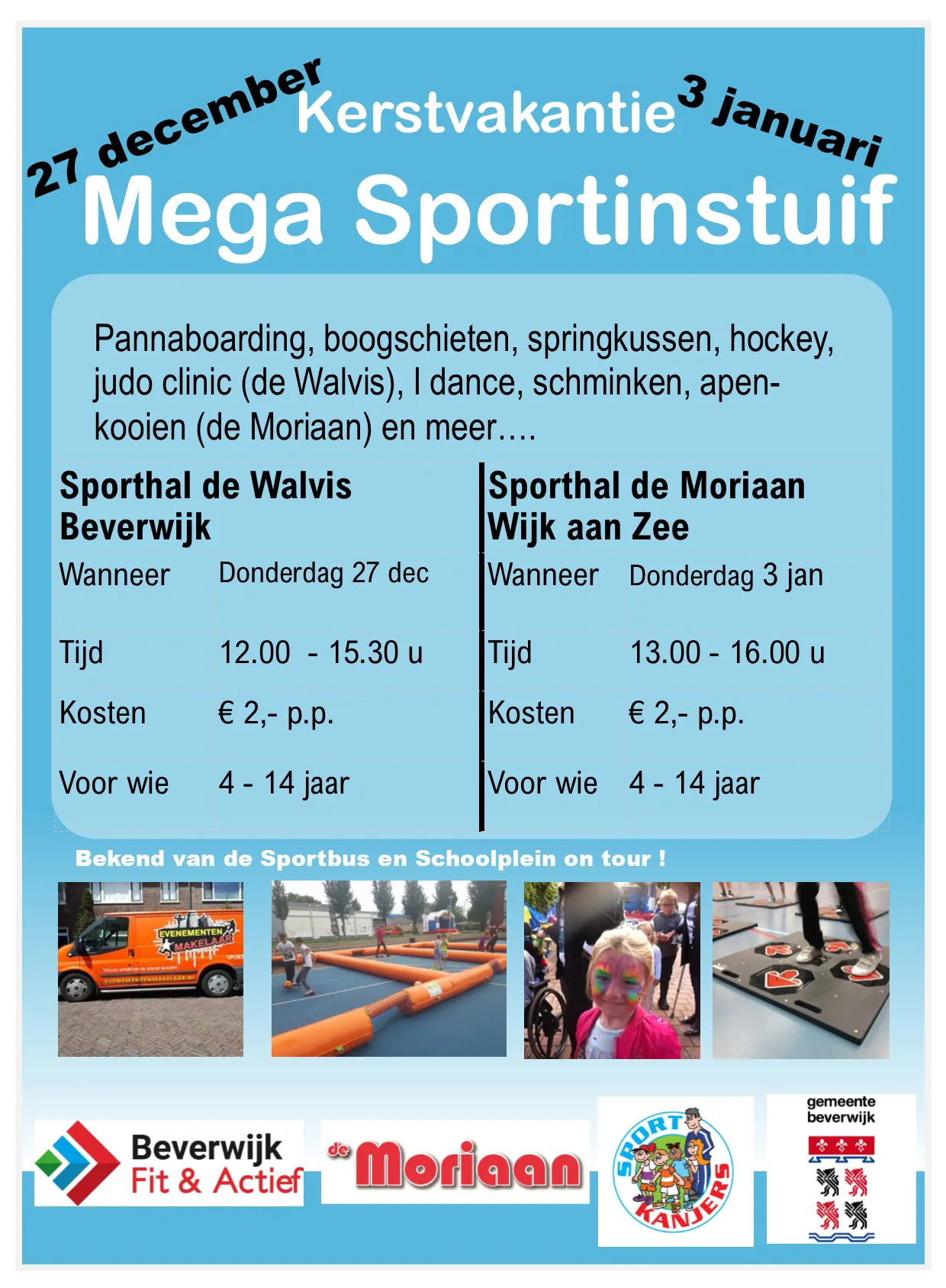 flyer mega sportinstuif vakantie activiteit