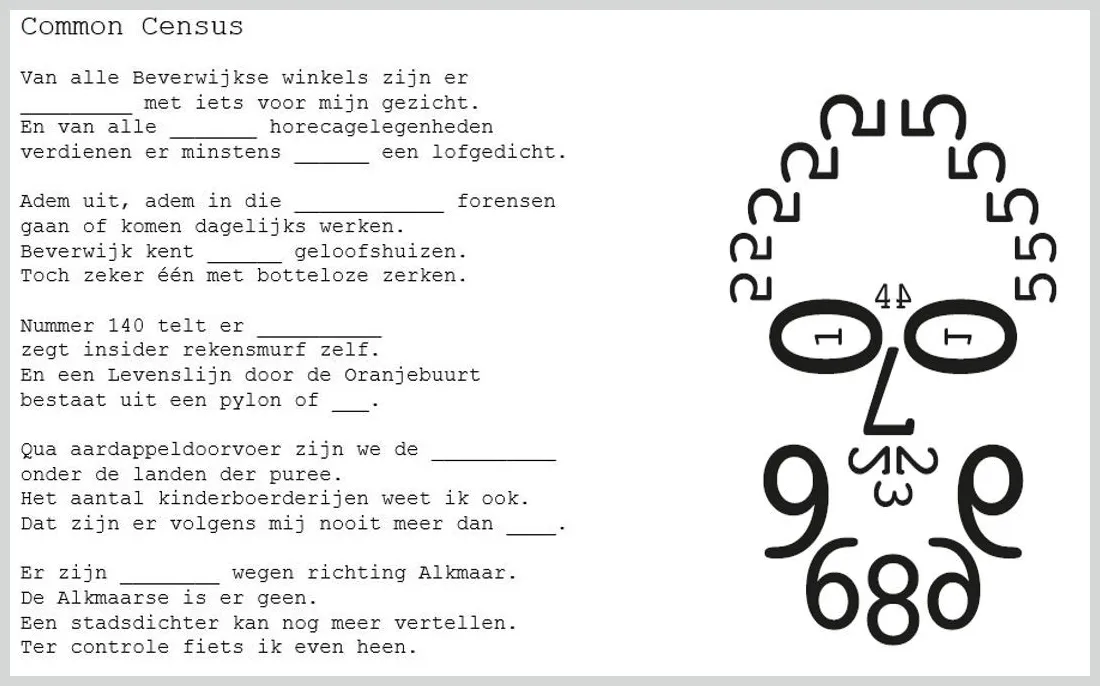 gedicht common census door stadsdichter beverwijk 2023 1