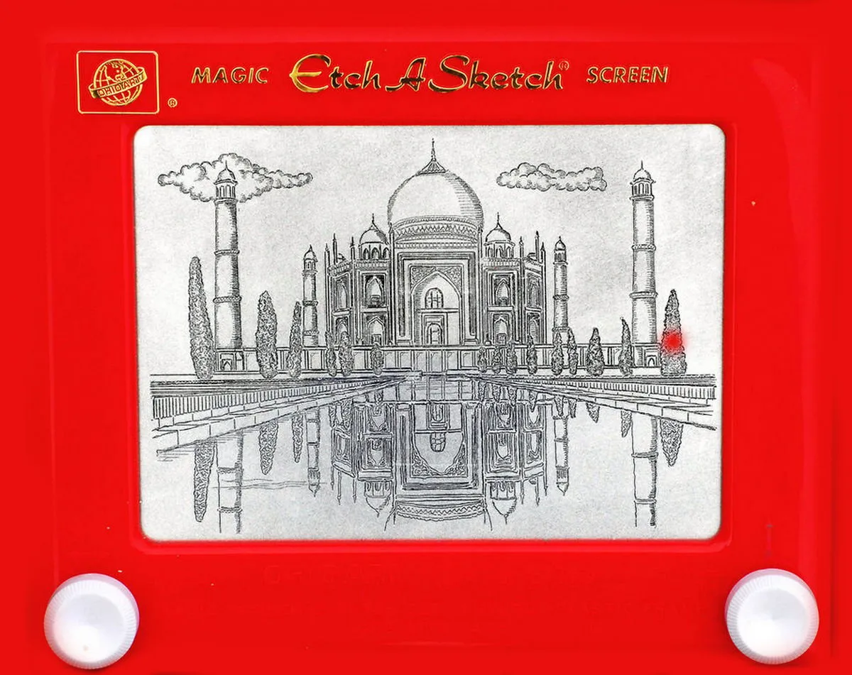 taj mahal drawing on an etch a sketch wiki