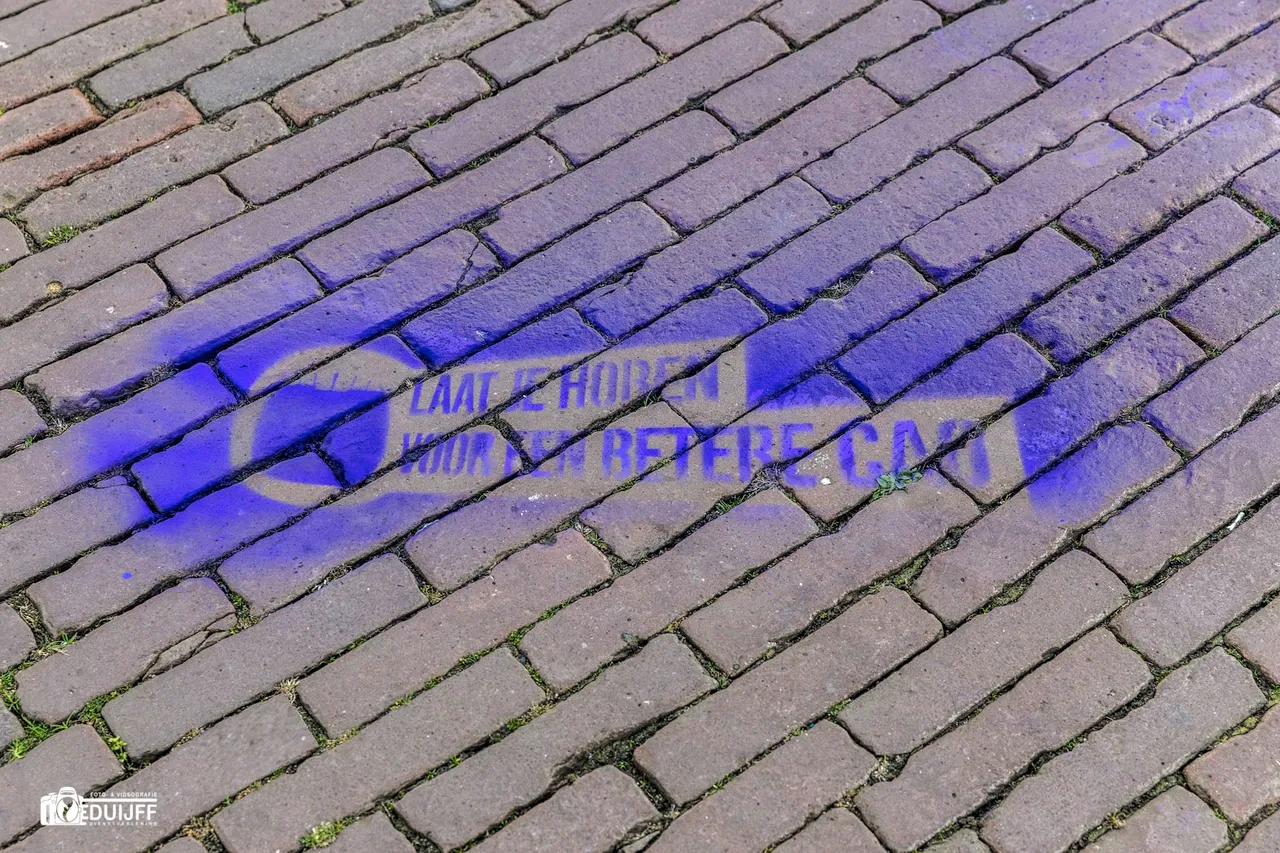 tekst op straat