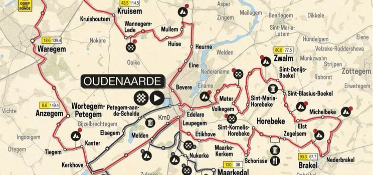Oudenaarde - Oudernaarde, 158 kilómetros