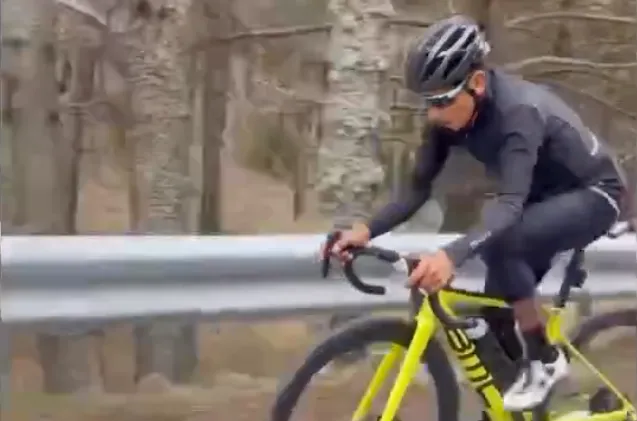 Imagen del Instagram de Nairo Quintana entrenando.