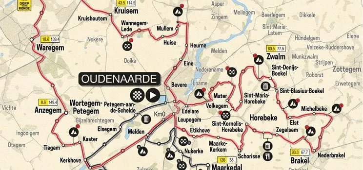 Oudenaarde - Oudernaarde, 158 kilómetros