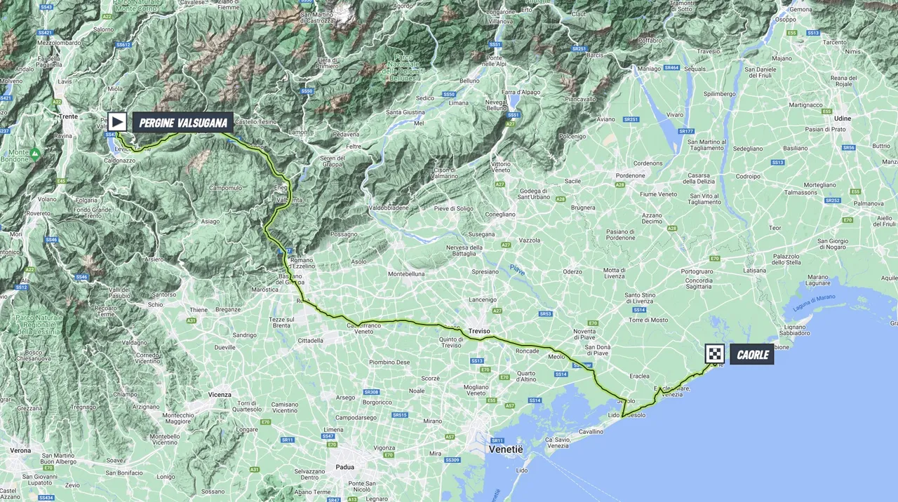 Mapa Giro de Italia 2023 etapa 17