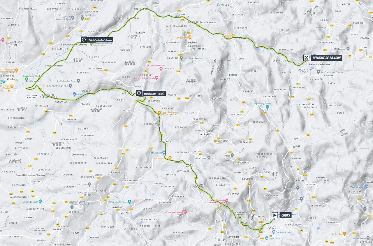 Mapa Criterium du Dauphiné 2023 etapa 4