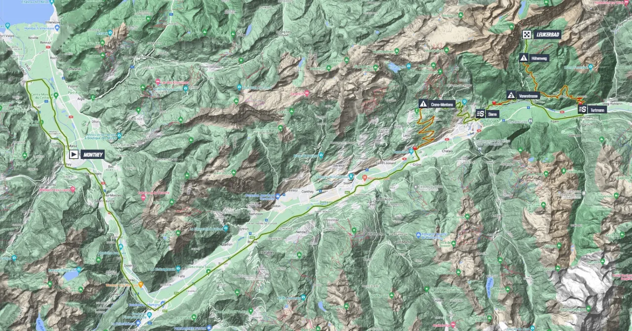 Mapa Vuelta a Suiza 2023 etapa 4