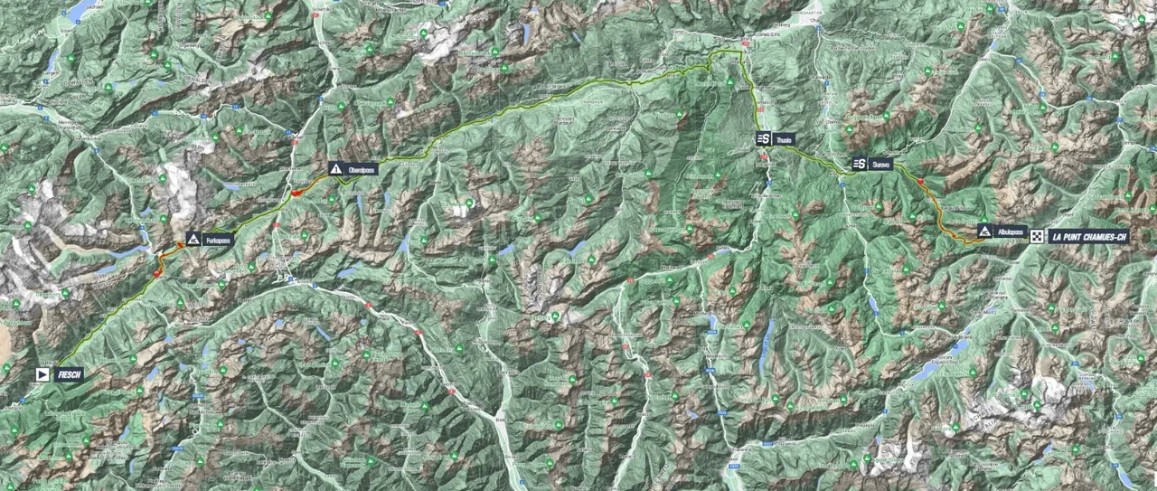 Mapa Tour de Suisse 2023 etapa 5