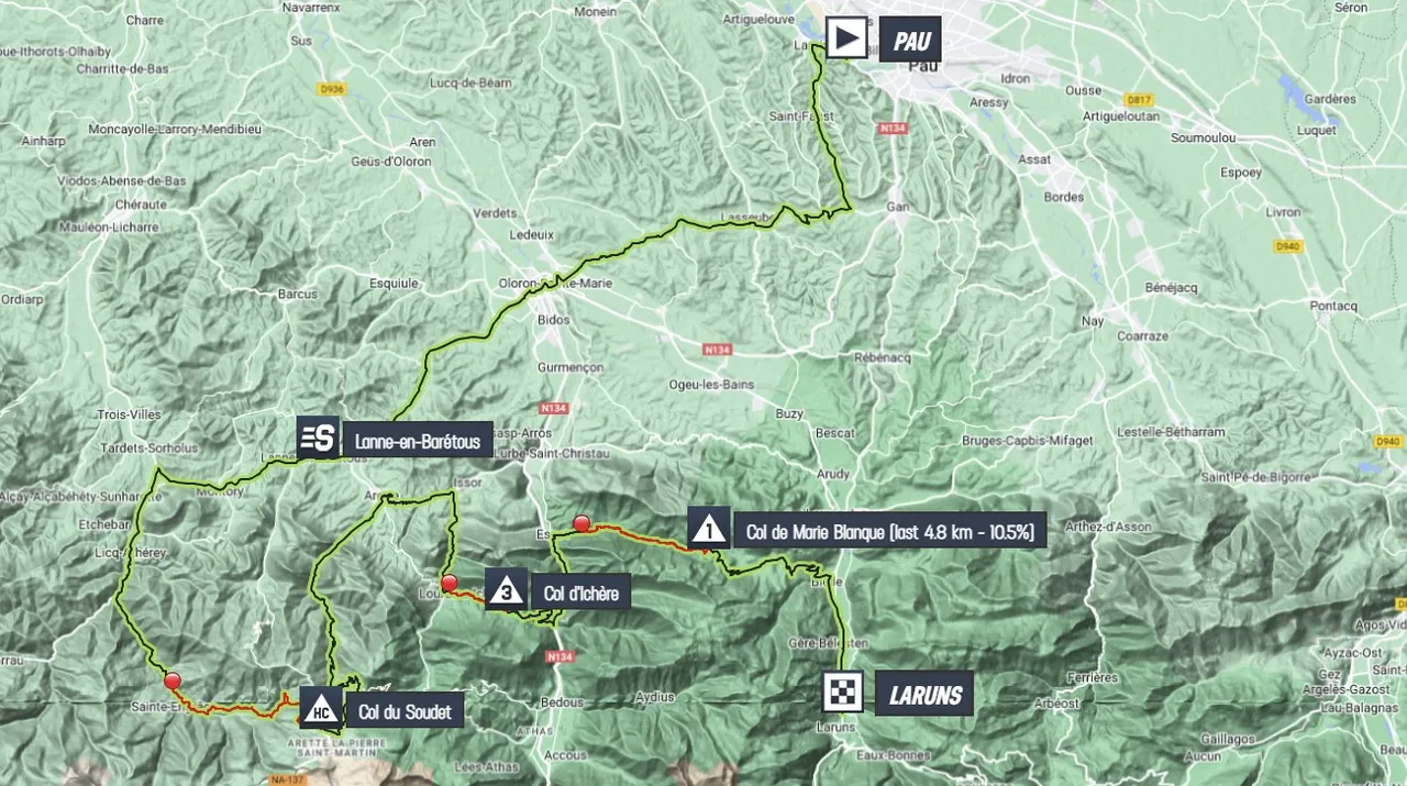 Mapa Tour de Francia 2023 etapa 5